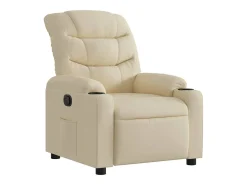 Poltrona reclinável tecido cor creme