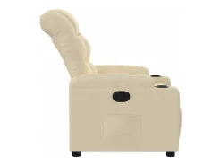 Poltrona reclinável tecido cor creme
