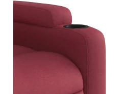 Poltrona reclinável tecido vermelho tinto