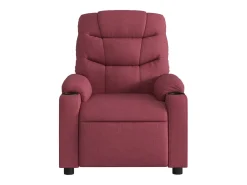 Poltrona reclinável tecido vermelho tinto