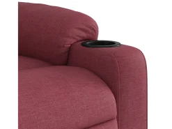 Poltrona reclinável tecido vermelho tinto