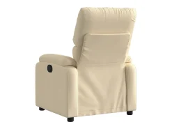 Poltrona reclinável tecido cor creme PT446053