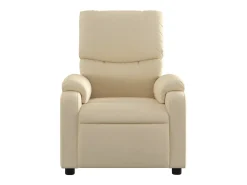 Poltrona reclinável tecido cor creme PT446053