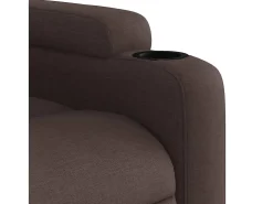 Poltrona reclinável tecido castanho-escuro