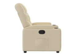 Poltrona reclinável tecido cor creme