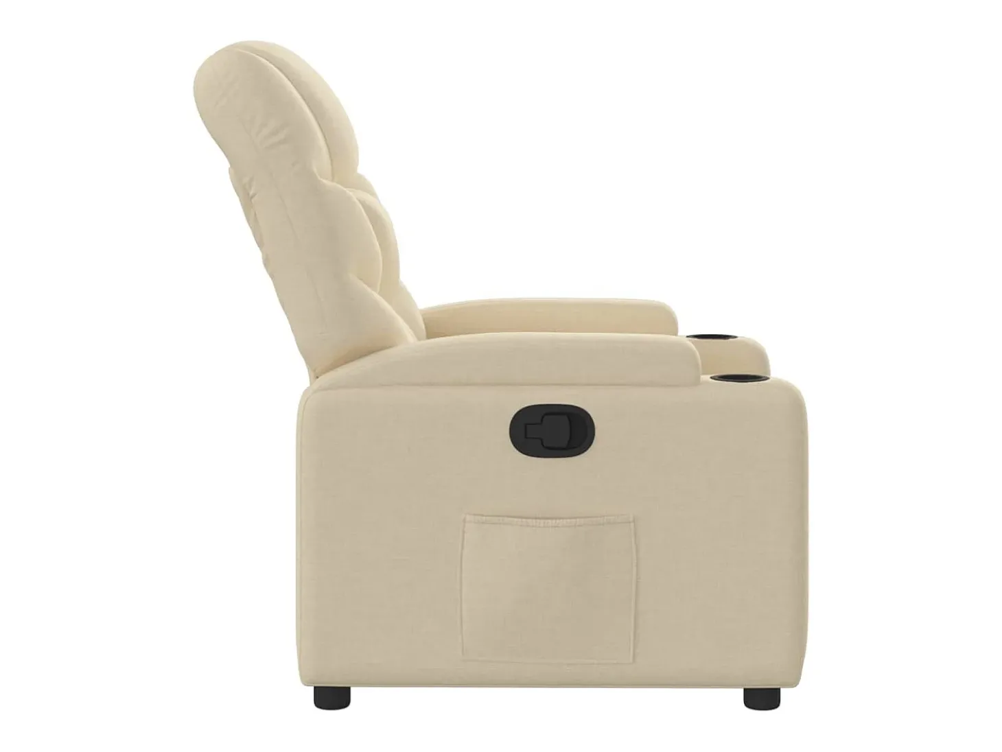 Poltrona reclinável tecido cor creme
