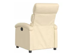 Poltrona reclinável tecido cor creme PT596635
