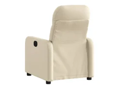 Poltrona reclinável tecido cor creme PT352879