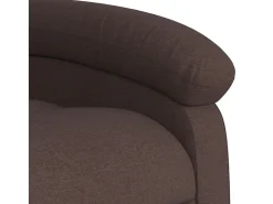 Poltrona reclinável tecido castanho-escuro