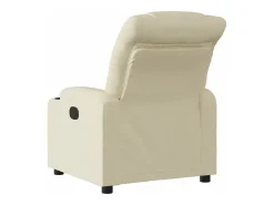 Poltrona reclinável tecido cor creme PT576795