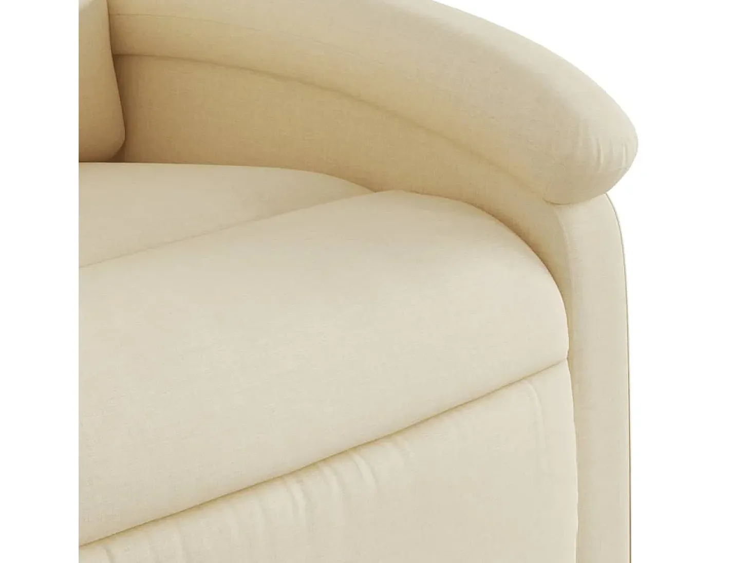 Poltrona reclinável tecido cor creme