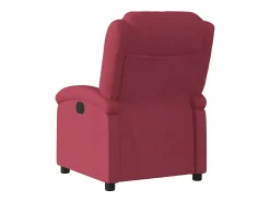 Poltrona reclinável tecido vermelho tinto
