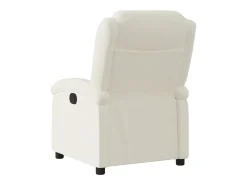 Poltrona reclinável veludo creme