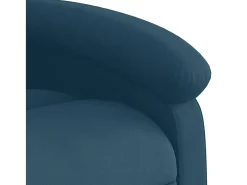 Poltrona reclinável veludo azul