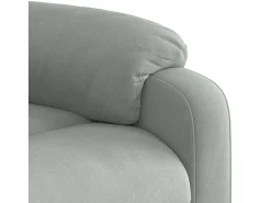 Poltrona reclinável veludo cinzento-claro
