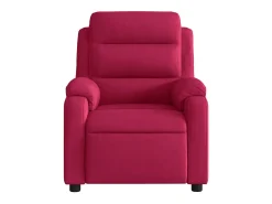 Poltrona reclinável veludo vermelho tinto