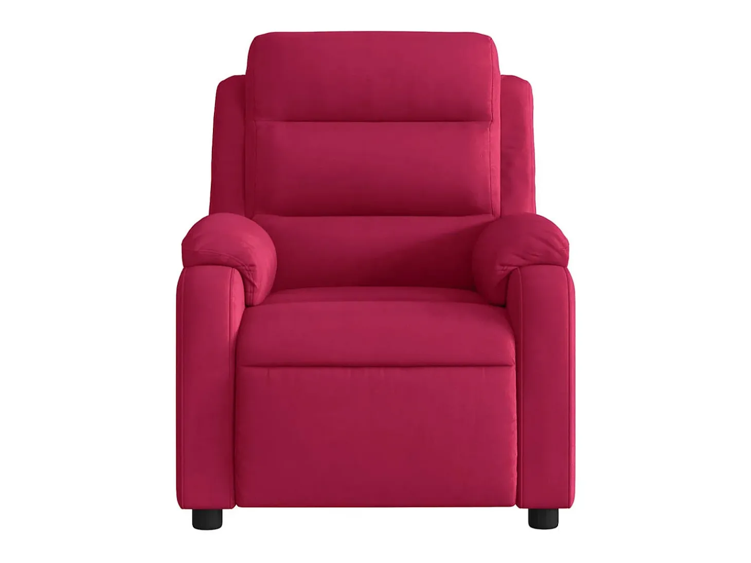 Poltrona reclinável veludo vermelho tinto