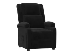 Poltrona reclinável veludo preto