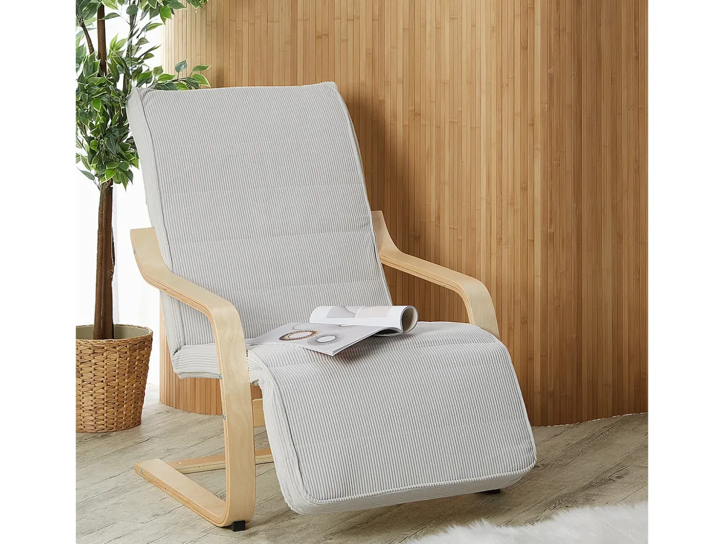 Poltrona reclinável 66,5x94x62,5 cm cinza
