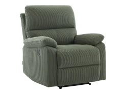 Poltrona relax elétrica veludo verde cotelê LUNANO
