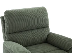 Poltrona relax elétrica veludo verde cotelê LUNANO