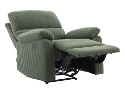 Poltrona relax elétrica veludo verde cotelê LUNANO
