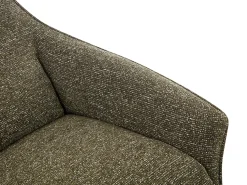 Poltrona relaxante elétrica em tecido texturizado verde TASEMO