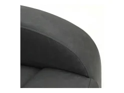 Poltrona relaxante ERA reclinável manualmente em material PU cor preta, uma poltrona excepcional.