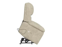 Poltrona relaxante Poltrona de massagem - regulação elétrica, poltrona de massagem com vibrações e calor, bolsas laterais - Castanho