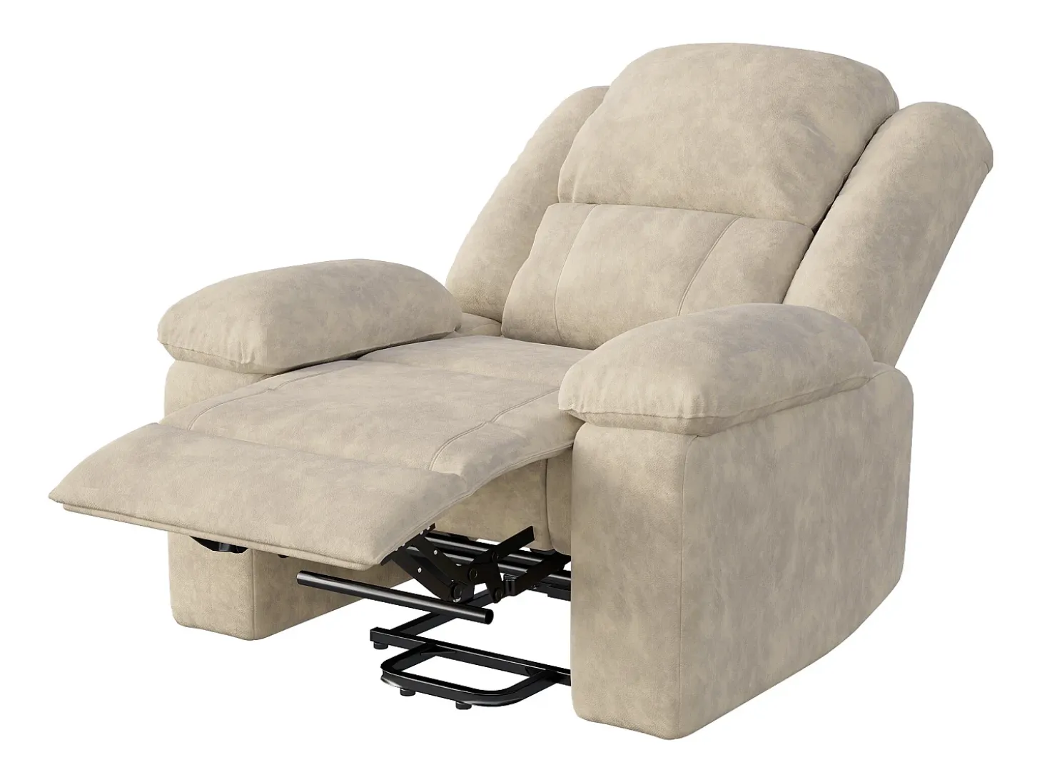 Poltrona relaxante Poltrona de massagem - regulação elétrica, poltrona de massagem com vibrações e calor, bolsas laterais - Castanho