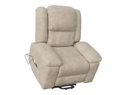 Poltrona relaxante Poltrona de massagem - regulação elétrica, poltrona de massagem com vibrações e calor, bolsas laterais - Castanho