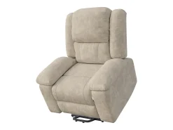 Poltrona relaxante Poltrona de massagem - regulação elétrica, poltrona de massagem com vibrações e calor, bolsas laterais - Castanho