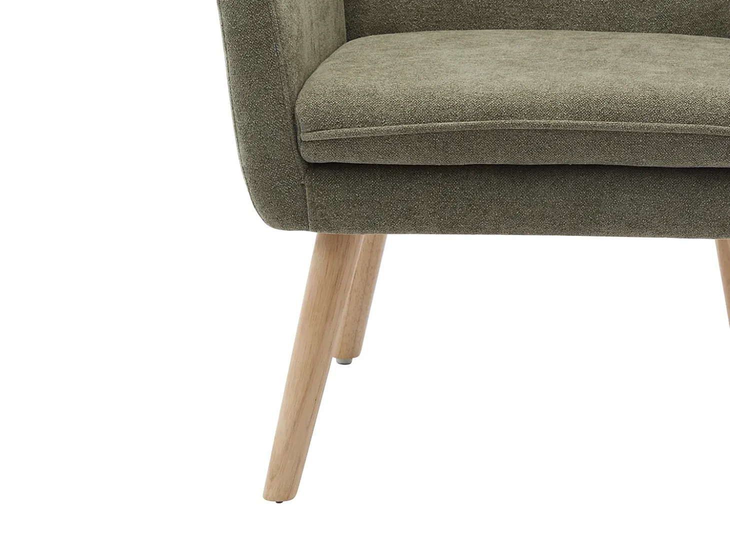 Poltrona reta em tecido verde estilo escandinavo SERINO