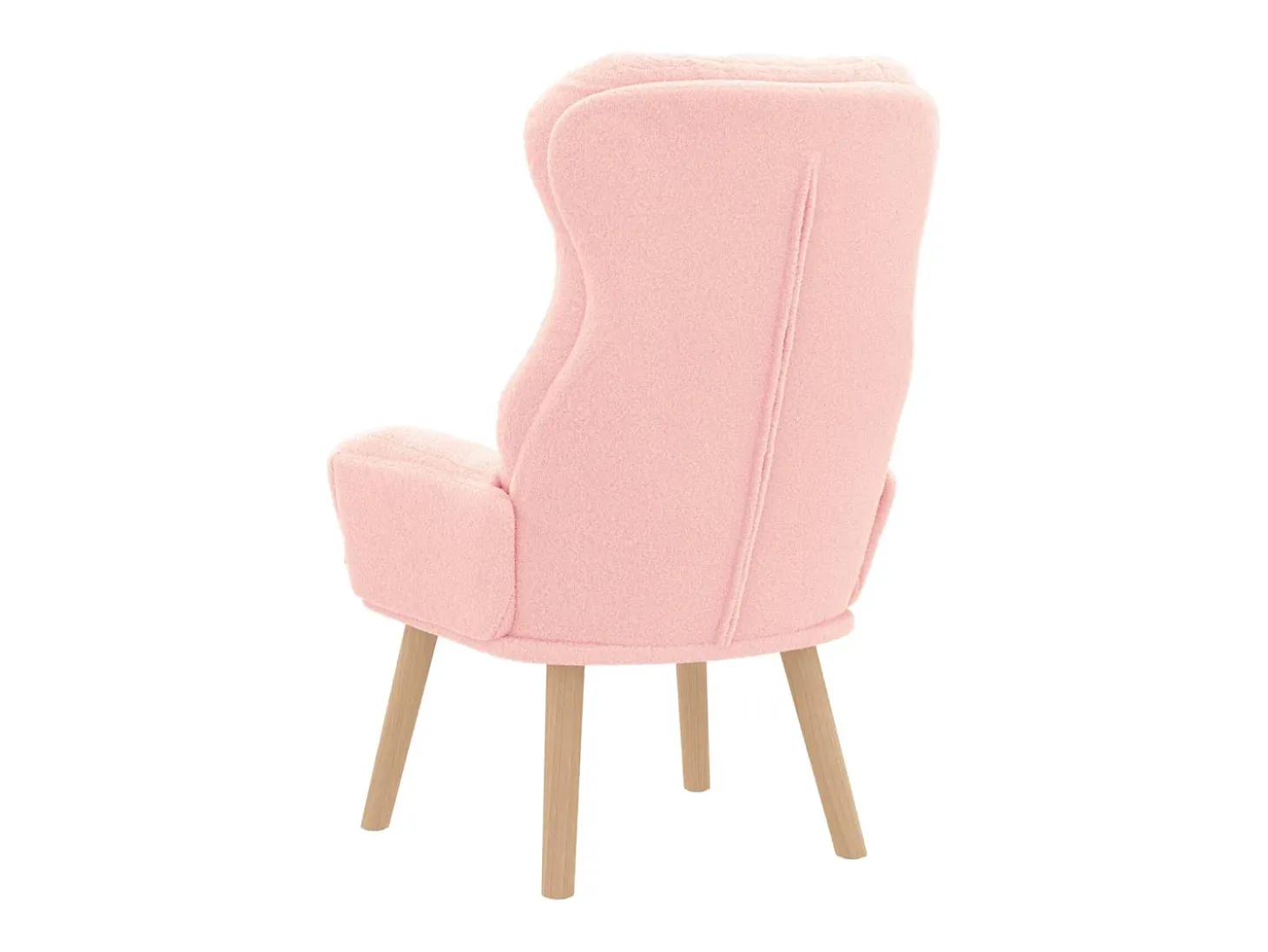 poltrona Rosa 69 x 74 x 93 cm Tecido Sherpa
