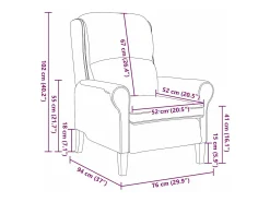 poltrona Rosa 76 x 94 x 102 cm Veludo