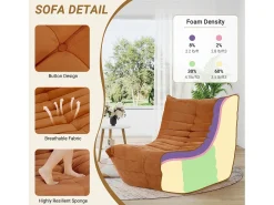 Poltrona Strazy na Caterpillar Brown - Base Deep 62cm - 80x85x84cm