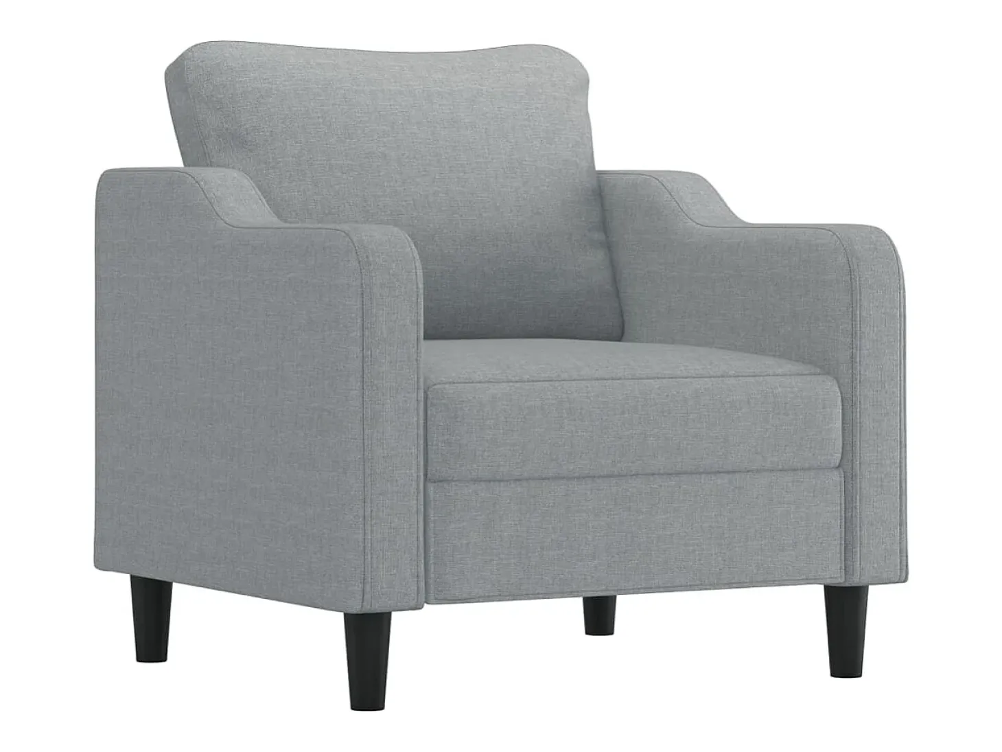Poltrona tecido 60 cm cinzento-claro PT886702