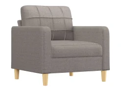 Poltrona tecido 60 cm cinzento-acastanhado
