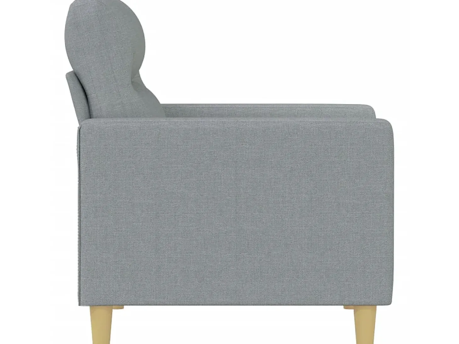 Poltrona tecido 60 cm cinzento-claro PT807387