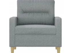 Poltrona tecido 60 cm cinzento-claro PT807387