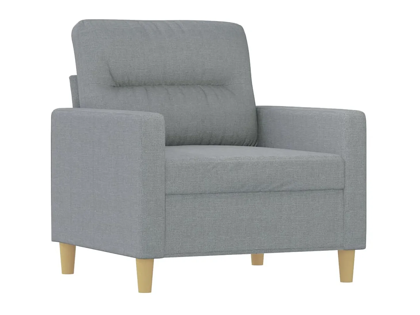 Poltrona tecido 60 cm cinzento-claro PT807387
