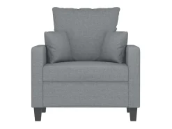 Poltrona tecido 60 cm cinzento-claro