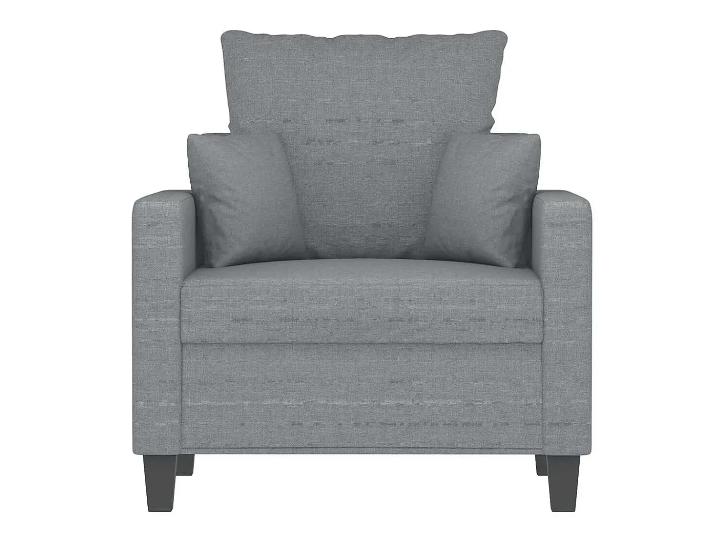 Poltrona tecido 60 cm cinzento-claro