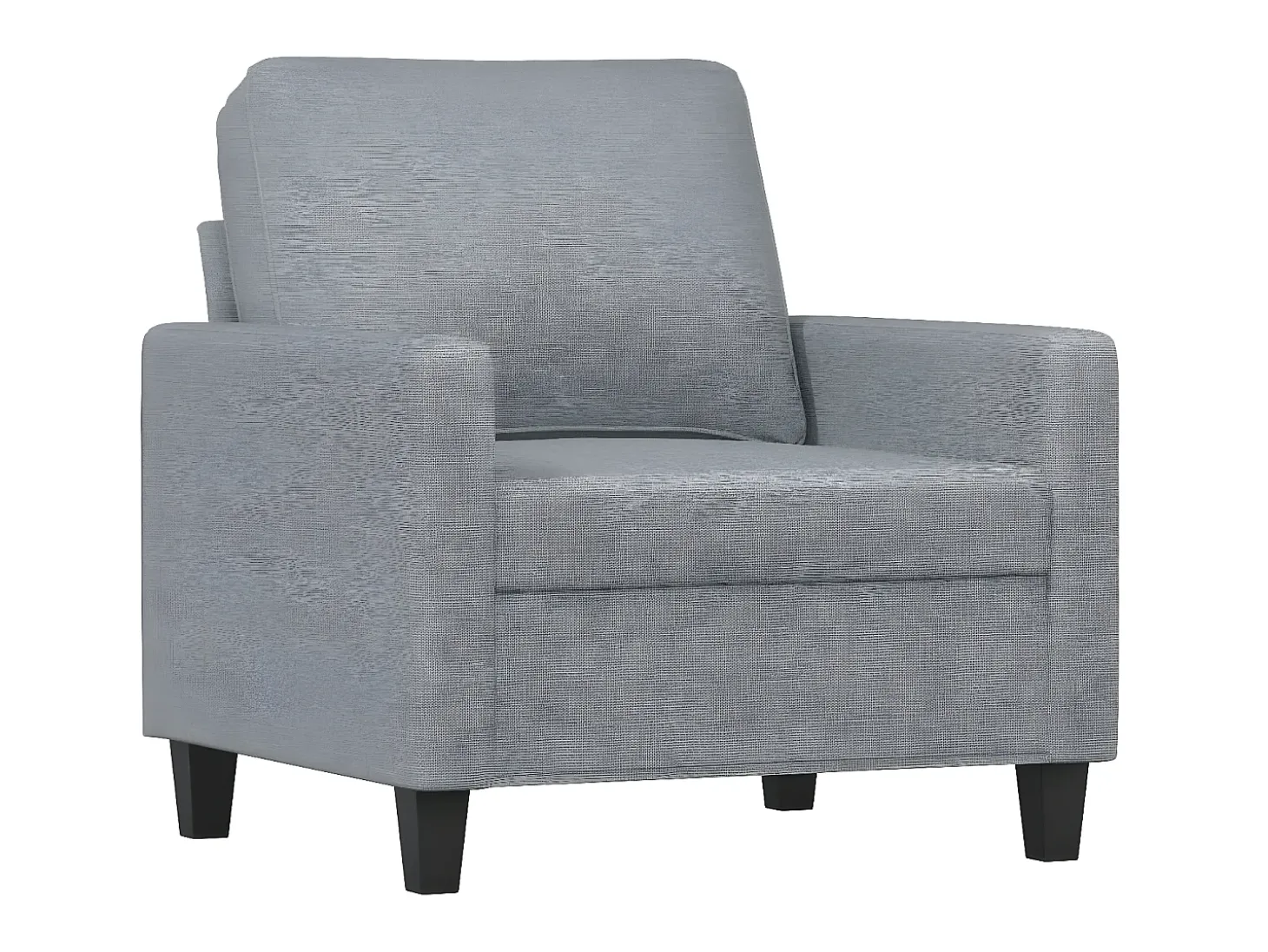 Poltrona tecido 60 cm cinzento-claro PT449965