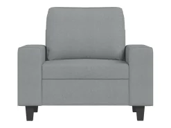 Poltrona tecido 60 cm cinzento-claro PT760185