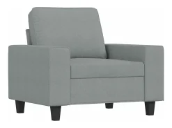 Poltrona tecido 60 cm cinzento-claro PT760185