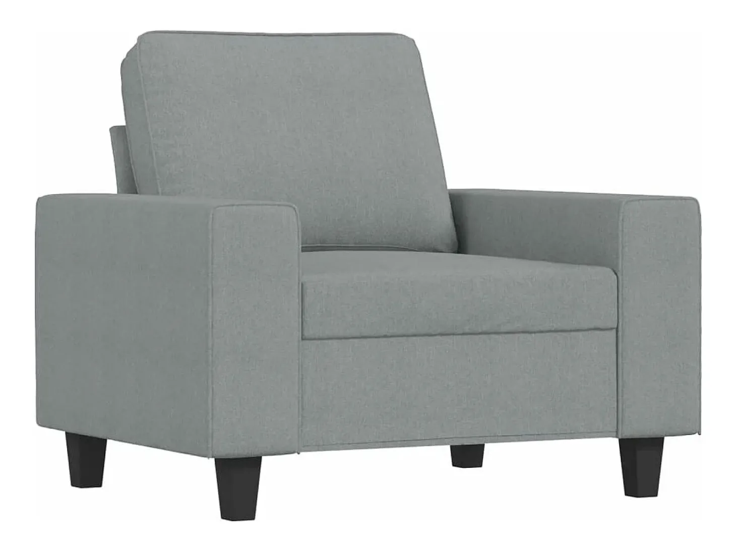 Poltrona tecido 60 cm cinzento-claro PT760185