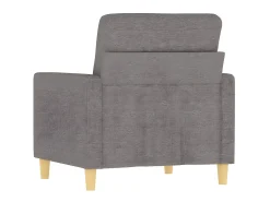 Poltrona tecido 60 cm cinzento-acastanhado PT642950