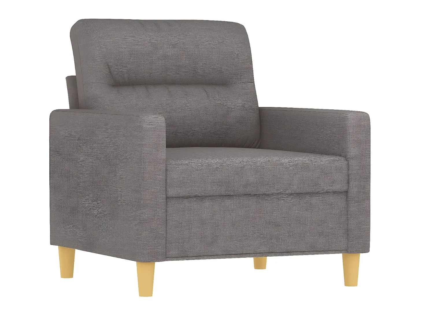 Poltrona tecido 60 cm cinzento-acastanhado PT642950
