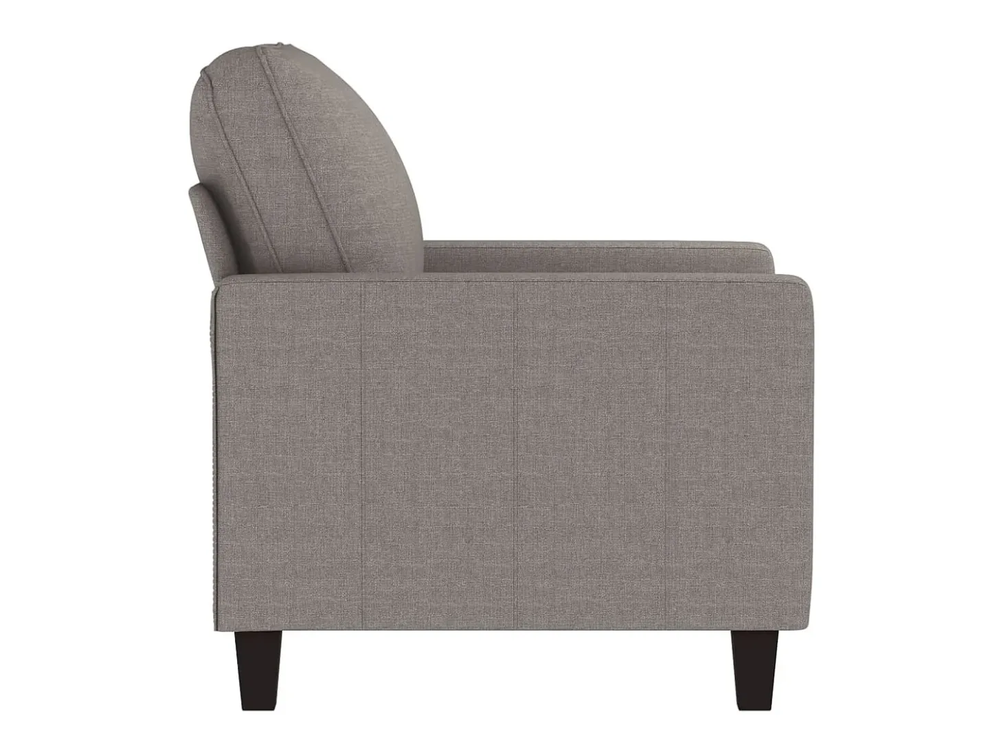 Poltrona tecido 60 cm cinzento-acastanhado PT860677